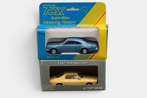 HOLDEN: Two Trax 1:43 Holden Monaro models in original boxes