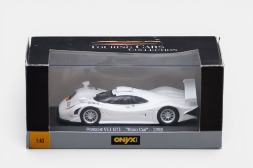 PORSCHE: A Onyx 1:43 scale 1998 Porsche 911 GT1 "Road Car' (XLM99013) in original box