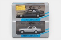 MERCEDES: Two Minichamps Mercedes-Benz 1:43 scale models in original boxes