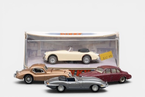 JAGUAR: Four Jaguar 1:43 scale models