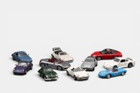 PORSCHE: A group of 10 unboxed Porsche 1:43 scale models
