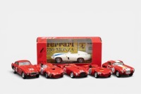 FERRARI: A group of six mostly unboxed 1:43 scale Ferrari models