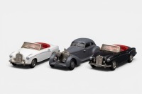 MERCEDES: Three white metal 1:43 scale unboxed Mercedes-Benz models