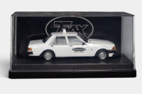 XD FALCON: A Trax 1:43 scale Ford XD Falcon GL taxi model, finished in white paintwork bearing the Black & White taxis livery, part of the Aussie taxi series collection, model number TR84E - 3
