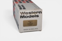 PLYMOUTH: A 1:43 scale Western models 1958 Plymouth Belvedere convertible model, a white metal model finished in dark blue paintwork, model number WMS 51X, made in England - 3