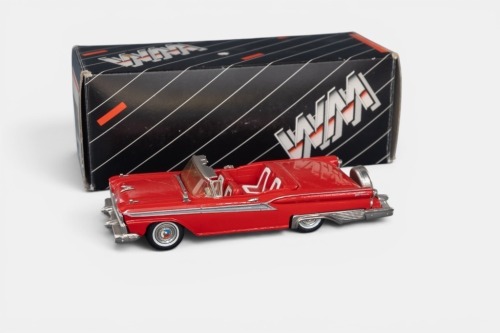 27 · GALAXIE: A 1:43 scale Western models 1959 Ford Galaxie Skyliner open top model, a white metal model finished in bright red paintwork, model number WMS 46X, made in England