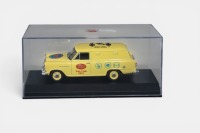 FC HOLDEN: A Trax 1:43 scale Holden FC panel van model, finished in yellow paintwork with graphics, this is the Trax club 2021 model