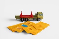 DAF: A DAF building transporter model, made by Matchbox, part of the Super Kings range, model number K-13, circa 1971, finished in olive green paintwork, complete with all accessories - 2