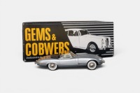 JAGUAR: A 1:43 scale Gems & Cobwebs 1972 Jaguar V12 convertible model, a white metal model finished in silver paintwork, model number GC22, made in England