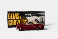 ALVIS: A 1:43 scale Gems & Cobwebs 1966 Alvis TF21 model, a white metal model finished in maroon paintwork with a fawn hood, model number GC1, made in England