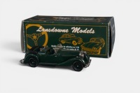 JENSEN: A 1:43 scale Lansdowne models 1937 Jensen dual cowl phaeton model, a white metal model finished in dark green paintwork, model number LDM 27, made in England