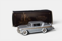 RAMBLER: A 1:43 scale Brooklin collection 1957 Rambler Rebel model, a white metal model finished in silver with gold stripes paintwork, model number BRK 59, made in England - 2