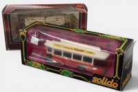 RENAULT BUS TRAM: A pair of bus and tram models, a Renault TN6C bus and a London city council tram