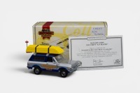 CHEVROLET BLAZER: A pair of Matchbox models of yesteryear, a 1969 Chevy Blazer finished in orange, also a 1969 Chevy K5 Blazer with the Mallard acres livery - 2