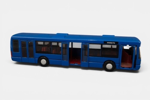 SCANIA: A 1:50 scale Scania Omni city bus model, finished in blue paintwork