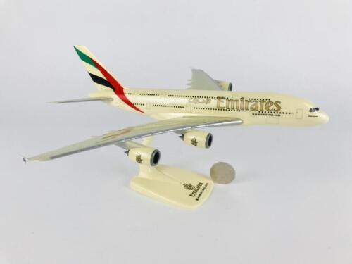 EMIRATES AIRBUS A380: A 1:300 scale (30cm long) plastic model, registration 'A6-EEK'