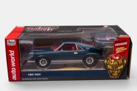 AMC AMX: A 1:18 scale Auto World 1968 AMC AMX model, comes with a bonus 1:64 scale identical replica, model number AMM1124/06