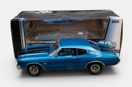 141 · CHEVROLET CHEVELLE: A 1:18 scale 1970 Chevrolet Chevelle SS 396 model, a 20th anniversary Elite Edition made by ERTL American Muscle, model number AMM956/04