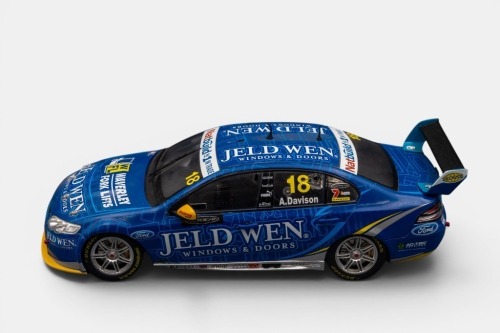 289 · FORD: A 1:18 scale Apex Replicas model car, this is a Ford FG Falcon as raced at the Skycity triple crown in Darwin 2013, the number 18 Alex Davison, Jeld Wen liveried race car, limited edition 063/528 pieces produced, model number AD80602