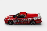 HOLDEN: A 1:18 scale Classic Carlectables model car, this is a Holden VU SS Commodore ute as raced during the 2002 V8 super ute championship series, the number 22 James Brock, team Brute strength liveried race car, limited edition 0847/1500 pieces produce - 3