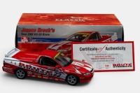 HOLDEN: A 1:18 scale Classic Carlectables model car, this is a Holden VU SS Commodore ute as raced during the 2002 V8 super ute championship series, the number 22 James Brock, team Brute strength liveried race car, limited edition 0847/1500 pieces produce