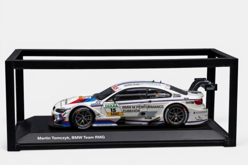299 · BMW: A Minichamps 1:18 scale BMW M3 model, the number 15 DTM 2013 race car in full race livery, for BMW M performance, an original BMW shop release model part number 80 43 2 327 855