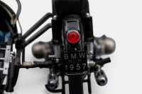 BMW R50: A 1:10 scale Franklin Mint model, this is of a 1957 BMW R50 motorcycle with a steib sidecar - 7