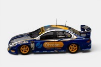 FORD: A 1:18 scale Classic Carlectables model car, this is a Ford AU Falcon as raced during the 2002 V8 supercars championship season, the number 10 Mark Larkham, Orrcon liveried race car, limited edition 713/1000 pieces produced, model number 18041 - 2