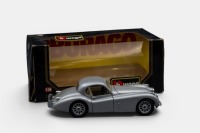 JAGUAR: A 1:24 scale Bburago model, of a 1948 Jaguar XK 120 coupe, finished in silver paintwork, model number 1508