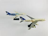 ANSETT BOEING 747-400: Two 1:200 scale (28cm long) plastic models with Sydney 2000 Olympic livery, registration 'VH- ANA' and 'VH-INJ' - 2