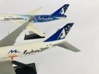 ANSETT BOEING 747-400: Two 1:200 scale (28cm long) plastic models with Sydney 2000 Olympic livery, registration 'VH- ANA' and 'VH-INJ' - 3