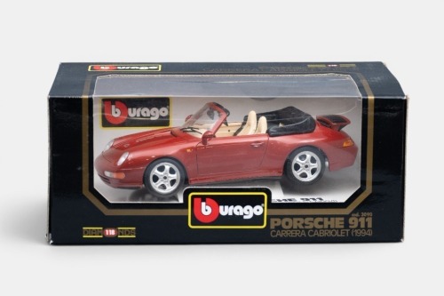 PORSCHE: A Bburago 1:18 scale 1994 Porsche 911 Carrera cabriolet model, model number 3090, in original packaging