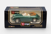 PORSCHE: A Bburago 1:18 scale 1961 Porsche 356B cabriolet model, model number 3051, in original packaging, some yellowing to plastic