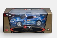 PORSCHE: A Bburago 1:18 scale Porsche GT3 cup model, in full race trim and livery, finished in blue paintwork, part of the gold collection, model number 3335