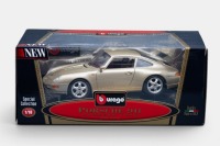 PORSCHE: A Bburago 1:18 scale 1993 Porsche 911 Carrera model, finished in an olive green coloured paintwork with maroon interior, part of the special collection, model number 3050