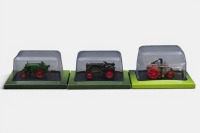TRACTORS: Three Hachette Partworks 1:43 scale mixed tractor models including 1930 Hurlimann 1 K 10, 1951 Hurlimann H12, 1958 Simar T100A