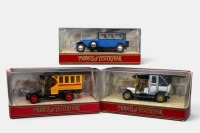 ROLLS ROYCE UNIC RENAULT: A trio of Matchbox models of yesteryear models, a 1907 Unic taxi, a 1910 Renault bus, also a Rolls Royce phantom 1