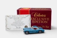 CORVETTE: A Matchbox collectibles model, of a 1957 Chevrolet Corvette hardtop convertible, finished in metallic blue paintwork, model number DYM92139