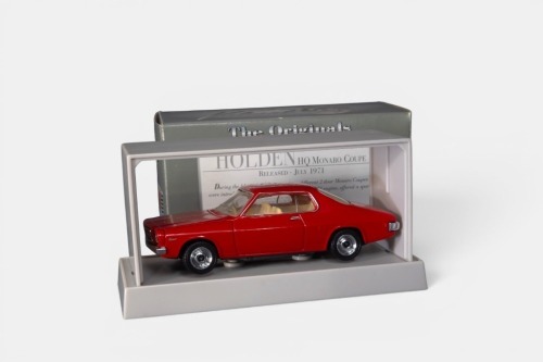 244 · HQ MONARO: A Trax 1:43 scale Holden HQ Monaro coupe model, finished in red paintwork, model number TR18B