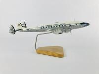 PAN AM SUPER CONSTELLATION: A 1:100 scale (28cm long) wooden model. - 2