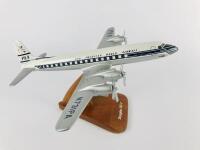 PAN AM DOUGLAS DC-7C: A 1:100 scale (33cm long) wooden model, 'Clipper', registration 'N731PA'. - 2