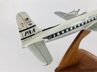 PAN AM DOUGLAS DC-7C: A 1:100 scale (33cm long) wooden model, 'Clipper', registration 'N731PA'. - 4
