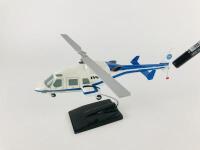 PAN AM BELL 222 HELICOPTER: 23cm long wooden model, reigstration 'N30990'. - 3