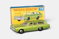 MERCURY: A Matchbox Lesney 1968 Mercury wagon model, finished in green paintwork, still has the dogs in the rear, an early auto steer model, model number 73, made in England