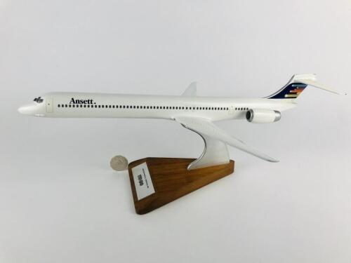 ANSETT MD90: A 1:100 scale (48cm long) wooden 'McDonnell Douglas' model.