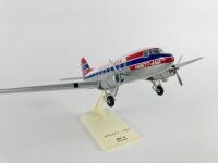 ANSETT DC-3 SKYLINER: A 1:80 scale (25cm long) wooden model, registration 'VH-ANO'. - 3
