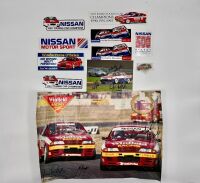 NISSAN R32 SKYLINE GTR: An ATCC GTR poster and photo signed by Mark Skaife together with 2 ATCC GTR posters, eight stickers and an R31 keyring [Location: Sydney]