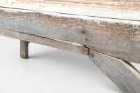 WOOL TABLE: A large vintage wool sorting table, 90cm high x 261cm long x 138cm wide - 3