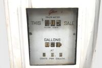GILBARCO: A c1950s-1960s Gilbert & Barker Gilbarco Model CMS Petrol Bowser measures approx 180cm high - 4