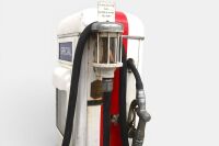 GILBARCO: A c1950s-1960s Gilbert & Barker Gilbarco Model CMS Petrol Bowser measures approx 180cm high - 6